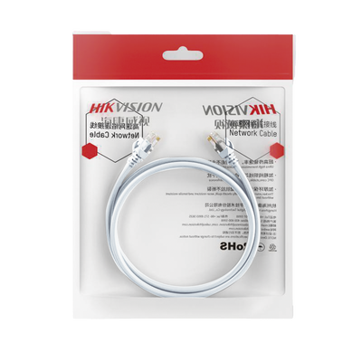 Cable de Parcheo (Patch Cord) / UTP / Cat. 6 (24 AWG) / 2 Metros / Color Blanco/ Ideal para PoE+ / Interior