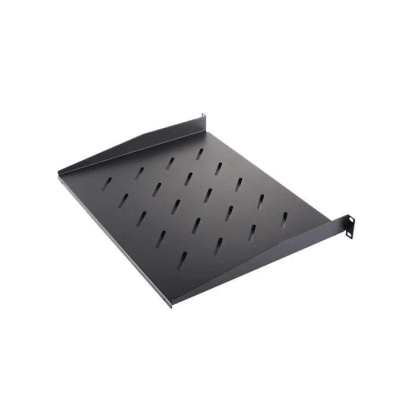 Charola para Soportar Equipos en Rack de 19" / Profundidad de 30 CM / Color Negro / 1 U Rack