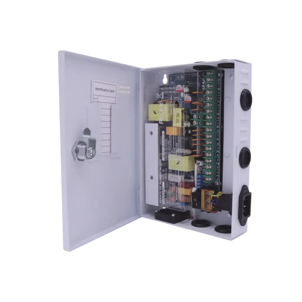 Fuente PREMIUM / 11-15 V / 9 canales / 16 A / Alta tecnología en seguridad / Doble ventilador / Hasta 1.8 Amperes por Salida / Filtro de ruido por canal / Diseño de alta gama