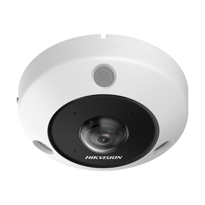 Fisheye IP 12 Megapixel / 180° - 360° / Dewarping / Lente Inmervision / Heat Map / HEOP 2.0 / Conteo de Personas / IP67 / IK10 / 15 mts IR / Entrada y Salida de Audio y Alarma / Múltiples Vistas / Micrófono Integrado