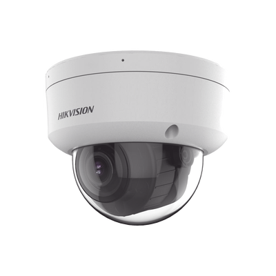 [Dual Light + 2 Micrófonos Integrados] Domo IP 8 MP (3840×2160) / Lente Mot. 2.8-12 mm / Smart IR + Blanco (40 m) / ACUSENSE / Exterior IP67 / IK10 / WDR 120 dB / PoE 802.3af / ONVIF / Alarmas I/O / Micro SD / Metal / ACUSEEK