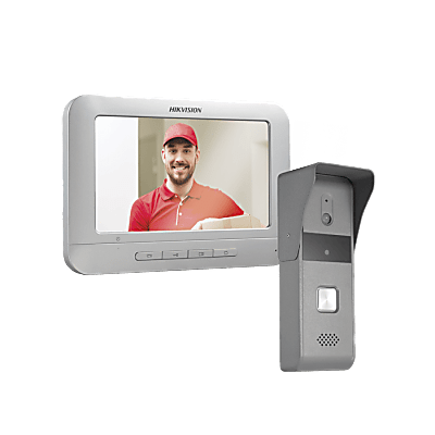 Kit de Videoportero Analógico con Pantalla LCD a Color de 7" / Frente de Calle para Exterior IP65 / Salida de Relevador 