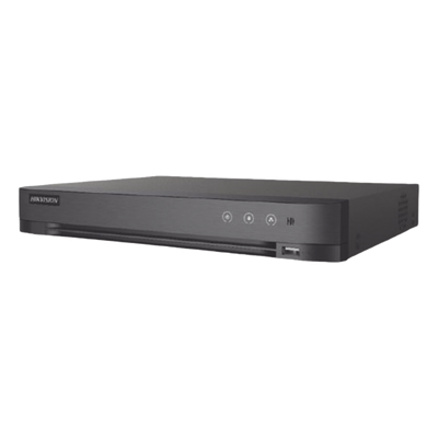 DVR Pentahíbrido / 4 Canales TurboHD + 1 IP / 2 Megapixel 1080p Lite / AcuSense Lite / Audio Bidireccional Coaxitron / H.265+ / 1 Bahía HDD 4 TB / Salida HDMI y VGA Full HD