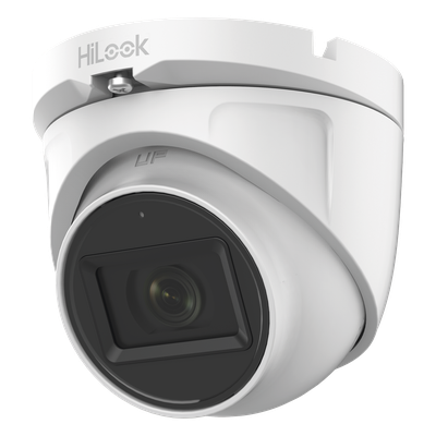 Cámara Turret TURBOHD / 2 Megapixel 1080p / Gran Angular 106.4° / IR EXIR 30 m (98.4 ft) / Audio por Coaxitron / IP66 / 4 Tecnologías