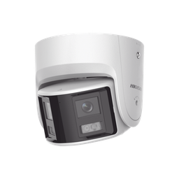 [FlexVu] [ PROTECCIÓN ACTIVA ] Turret IP Panorámica 4 Megapíxel / 2 Lentes 2.8 mm (180°) / Imagen a Color 24/7 (ColorVu) / PoE / WDR 130° / IP67 / ACUSENSE / Luz Estroboscópica y Alarma Audible / 30 mts Luz Blanca / Mic