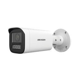 Bala IP 4 Megapíxel / Lente Motorizado 2.8 a 12 mm / Dual Light (50 mts IR + 50 mts Luz Blanca) / ACUSENSE Lite / Microfono Integrado / Exterior IP67 / WDR 120 dB / PoE  / Micro SD