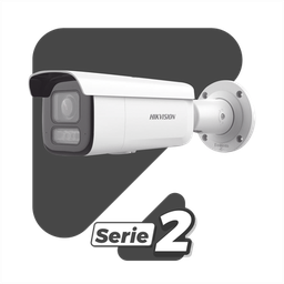 [Dual Light + 2 Micrófonos Integrados] Bala IP 2 Megapixel / Lente Mot. 2.8 a 12 mm / 60 mts Luz Blanca + 60 mts IR / ACUSENSE / Exterior IP67 / IK10 / WDR 120 dB / PoE+  / Alarmas I/O / Micro SD / Metal / IK10 / ACUSEARCH