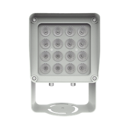 Lampara IR de Luz Continua / 16 Lámparas LED / Distancia Efectiva 16 a 25 metros / Cobertura 40° / Exterior IP66