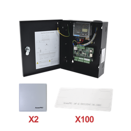 Kit para automatizar 2 ACCESOS VEHICULARES con STICKERS en Parabrisas de vehiculos / Incluye Panel, 2 lectores y 100 stickers / Software IVMS4200 incluido