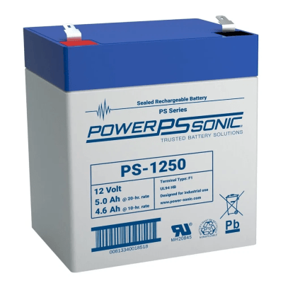 Batería 12V, 5.0AH, Para Respaldo, Tecnologías AGM/VRLA, 5 Años Vida Útil, Terminales F1, Reconocida UL 