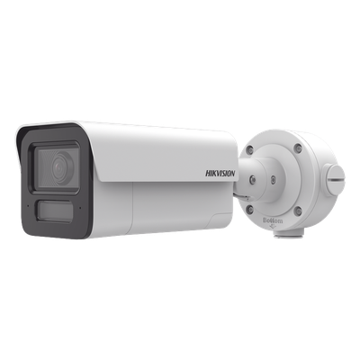 Cámara Bala IP / 4 Megapixel / Lente 4 mm / IR EXIR 80 m (262.5 ft) / Analíticos IA 80 m (262.5 ft) / Audio Bidireccional / IP67 / IK10 / WDR 120 dB