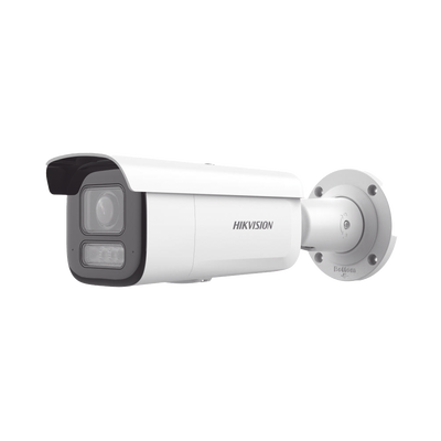 [Smart Hybrid Light + Micrófonos Duales Integrados] Bala IP 8 Megapixel (4K) / Lente Motorizado 2.8-12 mm / 60 m Luz Blanca + 60 m IR / AcuSense / Exterior IP67 / IK10 / WDR 120 dB / PoE 802.3at / ONVIF / Alarmas I/O / Micro SD / ACUSEARCH