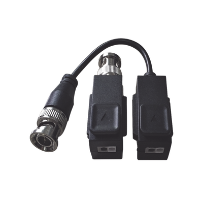 Kit de Transceptor (Balluns) TURBOHD con Boton Push / Hasta 8 MP (4K) / 100% Cobre / Soporta HD-TVI / AHD / CVI / CVBS / Audio por Coaxitron / Datos para Menu de Configurar de Cámaras 