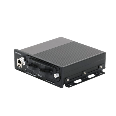 NVR Móvil de 4 Canales de 2 Megapixel / 4 PoE + 4 vía Switch Extendible / 2 Bahías de Disco Duro / Incluye Modulo GPS / conector RJ45