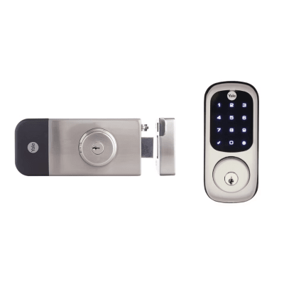 Cerradura Digital para Exteriores / Teclado Digital Táctil / Control Remoto App Yale / Compatible Zigbee-Z Wave Plus / Resistente Intemperie / Hasta 250 Usuarios / Baterías AA