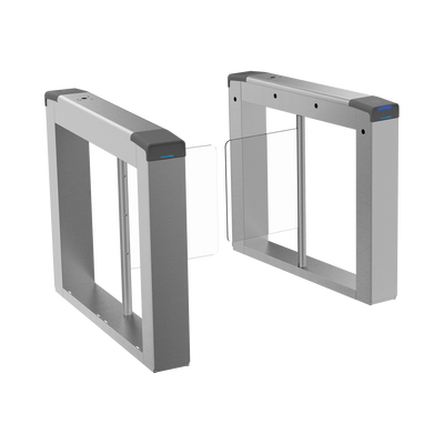 Torniquete Swing para EXTERIOR / Compatible con Reconocimiento Facial / Carril de 90 cms / Acero Inoxidable SUS304 / Motor Brushless / Capacidad 20-60 Personas por Minuto / 3,000,000 MCBF  / Perforaciones listas para montaje DS-KAB6ZU1 No Incluido