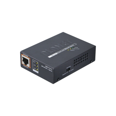 Inyector PoE 802.3af/at/bt , Hasta 95 Watts, Puerto Gigabit con Fuente Externa