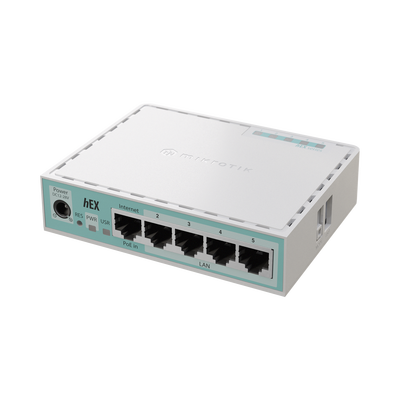 (Hex Version 2024) Router con 5 Puertos Gigabit Ethernet, 1 Puerto USB / CPU ARM Doble Nucleo/ RAM 512 MB/ Balanceo de Cargas
