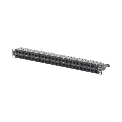 Patch Panel Z-Max de 48 Puertos, Blindado, Precargado con Jacks Categoría 6A, Plano, 1UR