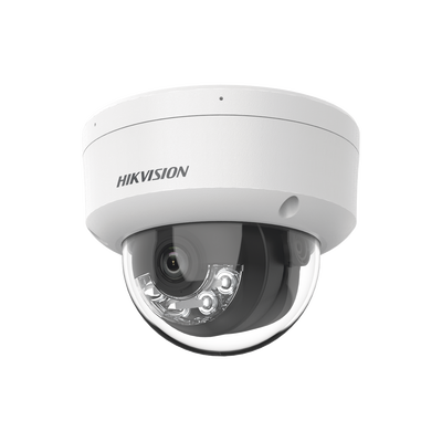 [Dual Light] Domo IP 8 Megapixel (4K) / Lente 2.8 mm / 30 mts IR + 30 mts Luz Blanca / Micrófono Integrado / Antivandálico IK08 / ACUSENSE Lite / Exterior IP67 / H.265 / PoE / Micro SD