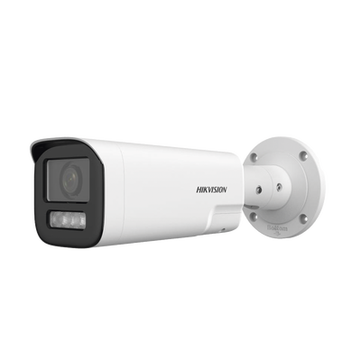 Bala IP 4 Megapíxel / Lente Mot. 2.8 a 12 mm / Dual Light (50 mts IR + 50 mts Luz Blanca) / ACUSENSE Lite / Audio de Dos Vías /  Luz Intermitente y Alerta de Audio / Exterior IP67 / WDR 120 dB / PoE  / Micro SD