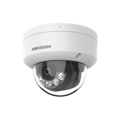 [Dual Light] Domo IP 6 Megapixel / Lente 2.8 mm / 30 mts IR + 30 mts Luz Blanca / Micrófono Integrado / ACUSENSE Lite / Exterior IP67 / H.265 / PoE / ONVIF