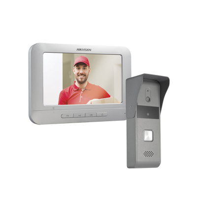 Kit de Videoportero Analógico con Pantalla LCD a Color de 7" / Frente de Calle para Exterior IP65 / Salida de Relevador 