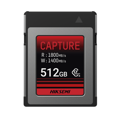 Memoria CFexpress Tipo B / 512 GB / 1800 MB/s Lectura / 1700 MB/s Escritura / Video 8K / PCIe Gen 3×2